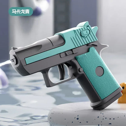 Hot Mini Desert Eagle Mechanical Continuous Firing Water Gun Small Pistol Summer Outdoor Beach Poor Toy Shoot Water Gun for Kids Beauty World Shop