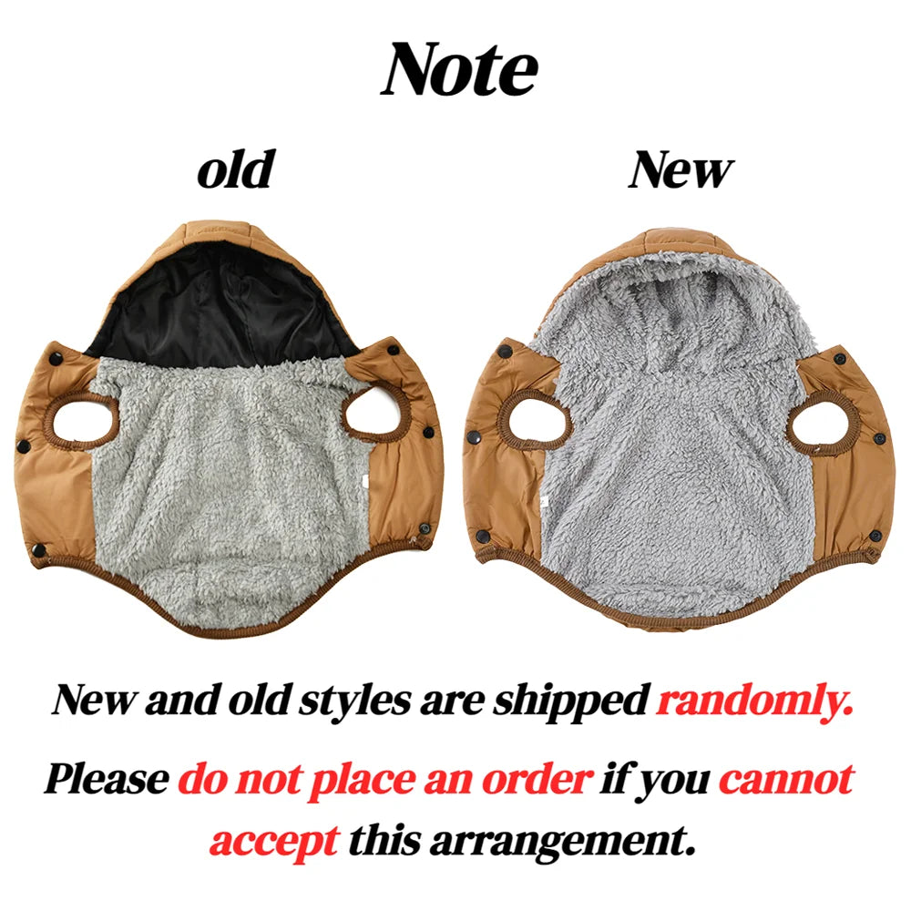 Fleece Warm Pet Clothes For Small Medium Dogs Pet Jacket Thicken Pets Coat For Winter Waterproof Outdoor Puppy Costume Pug Parka