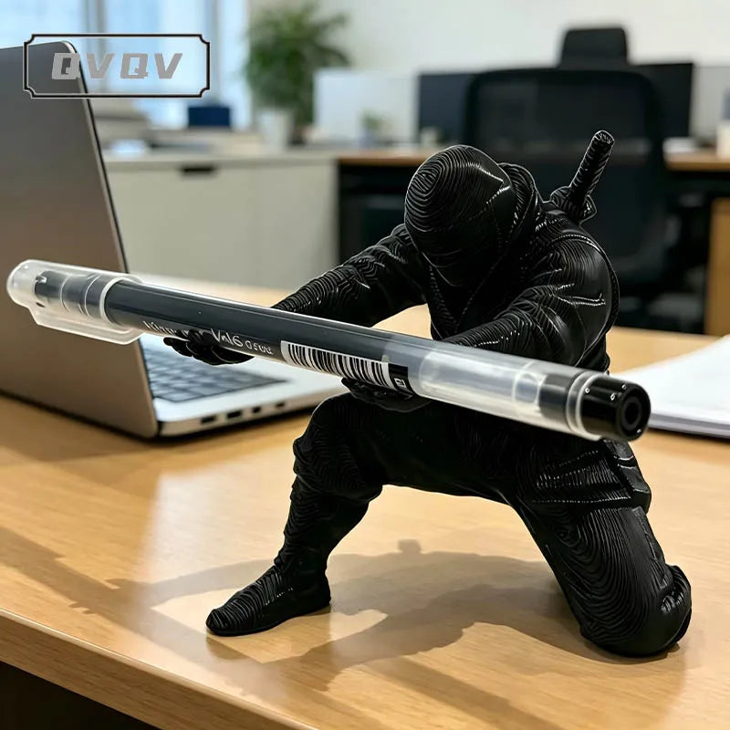 Desktop Art 3D Printed Ninja Pen Holder Unique Figurine Stationery Organizer Pencil Figurines Desk Decor Craft For Pen Storage Beauty World Shop