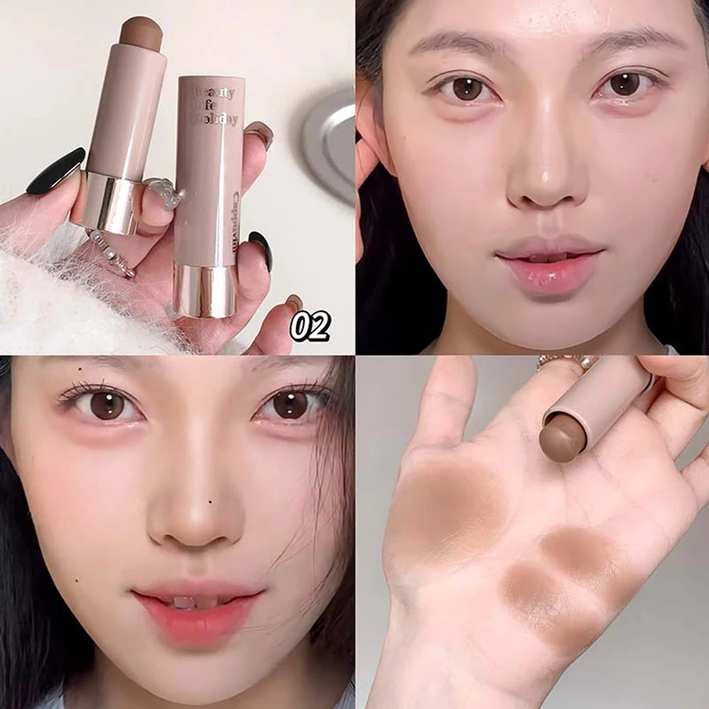 Cappuvini Moisturizing Silky Three-dimensional Contour Stick Natural Matte Single Color Suitable For Nose Shadow Makeup Contour Beauty World Shop