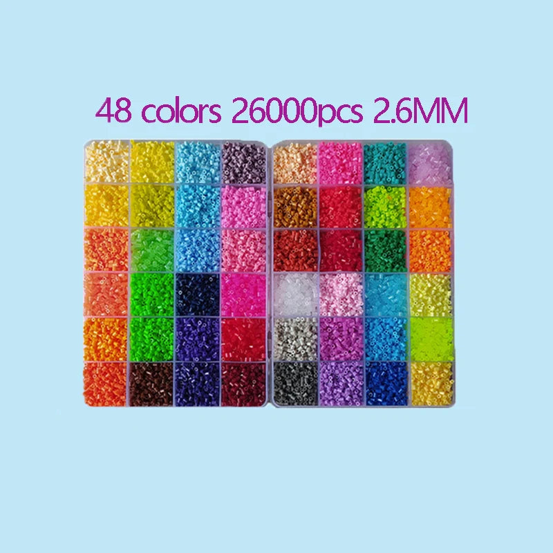2.6mm Perler Hama beads Set 3D Puzzle Iron Beads Toy Kids Creative Handmade Craft DIY Gift fuse beads Have large pegboard Beauty World Shop