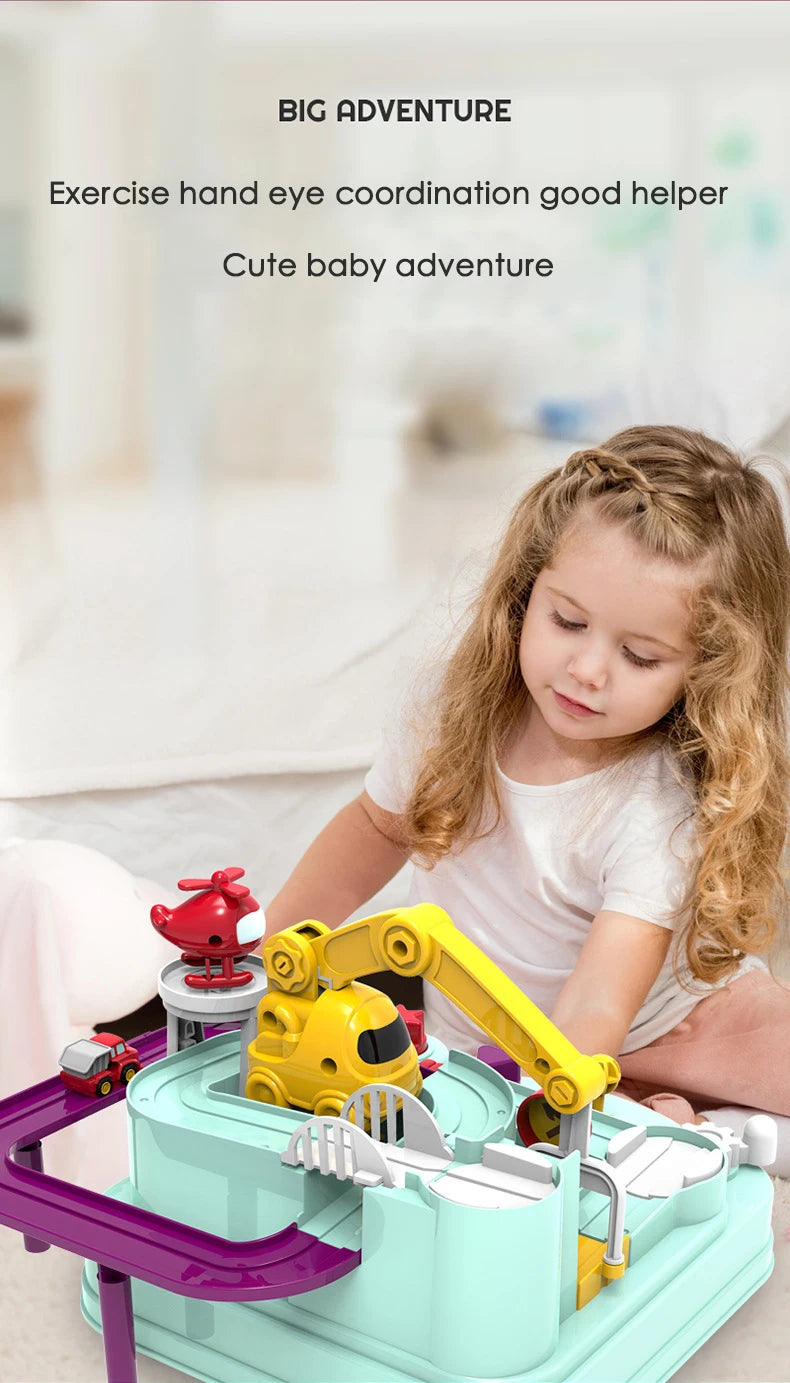 Racing Rail Car Model Educational Toys Children Track Adventure Game Brain Mechanical Interactive Train Animals Space Rocket Toy Beauty Fashion