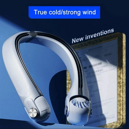 Portable Neck Hanging Fan With Usb Charging Adjustable Bladeless Turbofan Bladeless Student Dormitory Home Outdoor Cooling Beauty World Shop