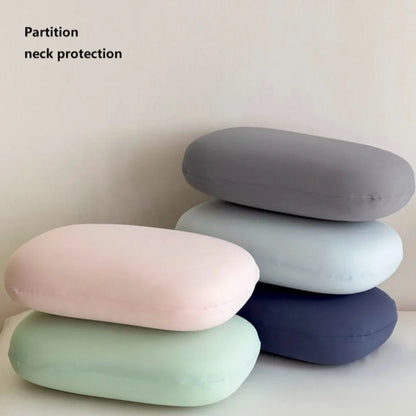 Portable Sponge Nap Pillow Macaron Color Soft Neck Pillow Multifunction Cervical Support Travel Sleeping Pillow Office Beauty World Shop