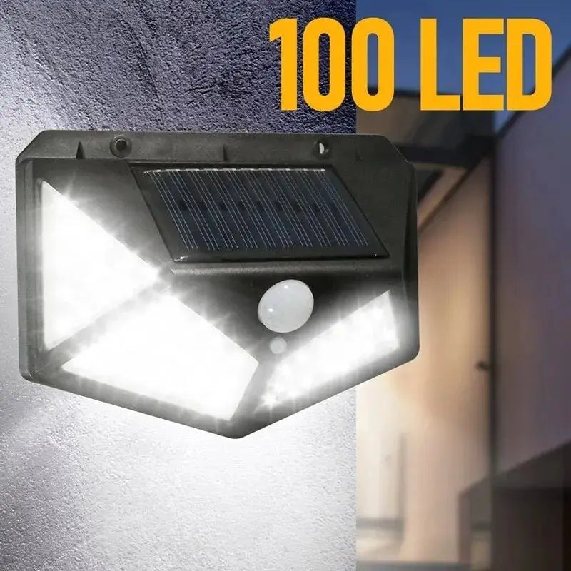 1/2/4/6Pcs 100 LED Wall Lights Outdoor Solar Lamp PIR Motion Sensor Solar Powered Sunlight Street Light for Garden Decoration Beauty World Shop