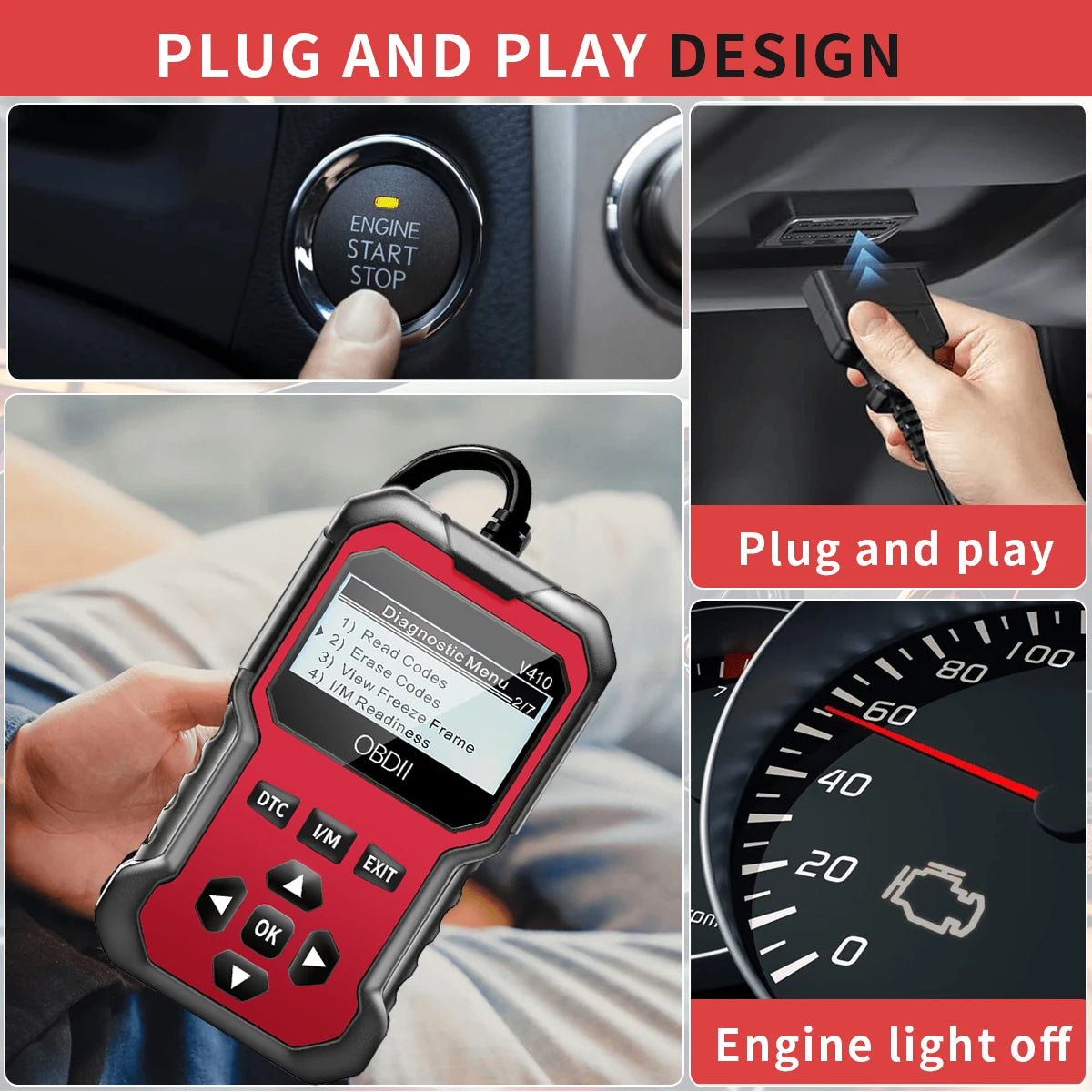 Car Obd2 Scanner Diagnostic Tool Code Reader Engine Fault Code Reader Scanner Can Diagnose All Obd Ii Protocol Cars since 1996 Beauty World Shop