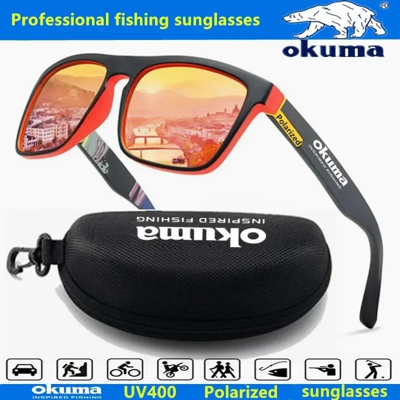 Okuma Polarized Sunglasses UV400 for Men and Women Outdoor Hunting, Fishing, Driving Bicycles, Sunglasses Optional Box Beauty World Shop