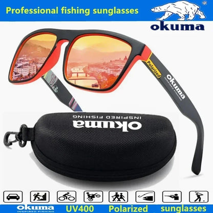 Okuma Polarized Sunglasses UV400 for Men and Women Outdoor Hunting, Fishing, Driving Bicycles, Sunglasses Optional Box Beauty World Shop