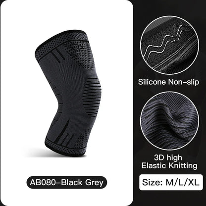 1 Pcs Compression Knee Support Sleeve Elastic Breathable Knee Pads Brace Springs Gym Sports Protector Basketball Volleyball Run Beauty World Shop