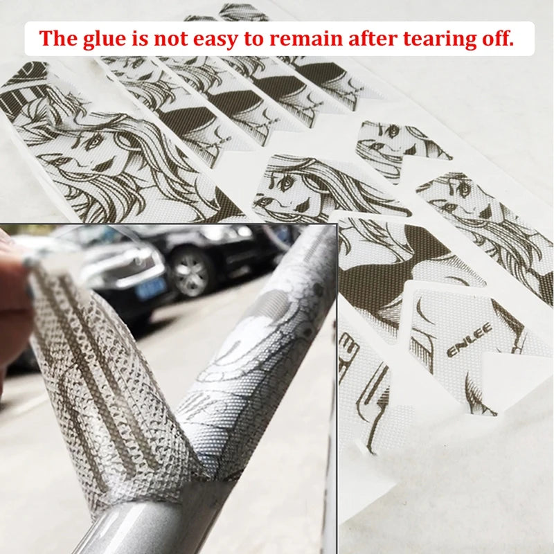 ENLEE The New Removeable Sticker Road Bicycle Paster Guard Cover 3D MTB Mountain Bike Scratch-Resistant Protect Frame Protector Beauty World Shop