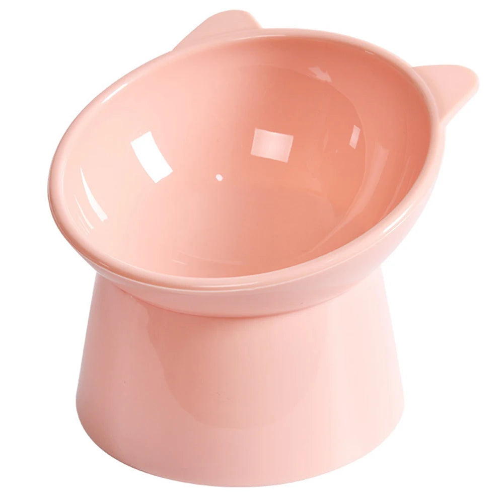 Tilted Cat Food Bowl Elevated Cat Bowl Ergonomic Cat Food Dish Anti Vomiting Plastic Feeding Bowl Non Slip for Flat- Faced Cats Beauty World Shop