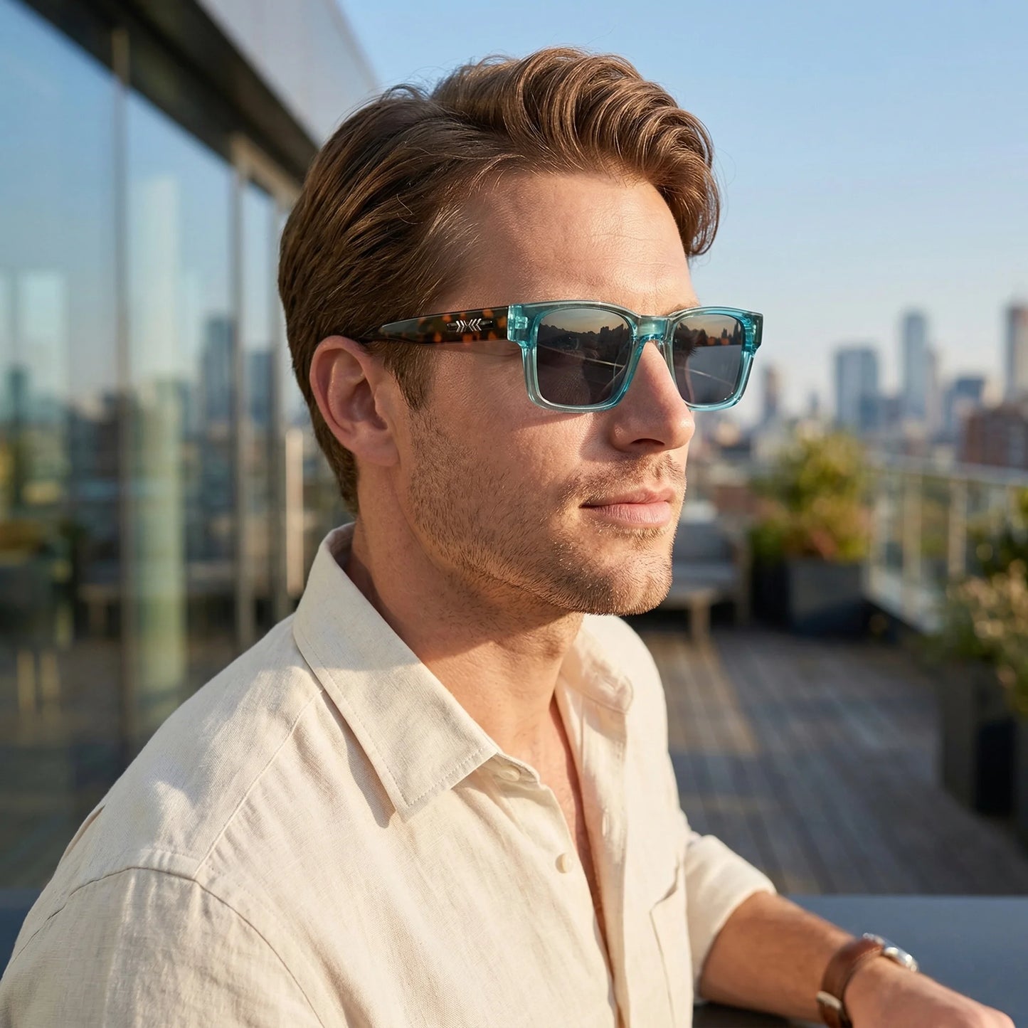 Light Luxury Square Sunglasses Minimalist Design Elegant Unisex Uv400 Protection Sun Glasses 9017 Beauty World Shop