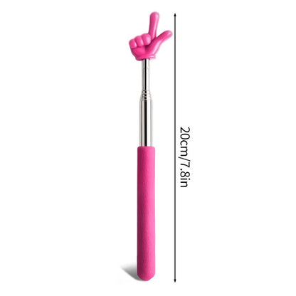 1pPointer Finger Stainless Steel Reading Sticks Telescopic Reading Finger Teaching Aids Gift for Teachers Pointer Finger Stick Beauty World Shop