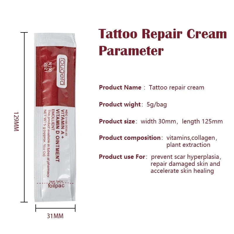 100Pcs Tattoo Aftercare Cream Fougera Vitamin Ointment Tattoo Care Supplies Recovery Cream Vitamin A&D Tattoo Repairing Cream Beauty World Shop