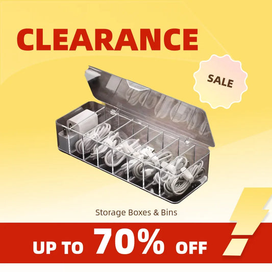 Clearance_Dust proof storage cable box, hub organizer box, desktop data cable storage box, mobile phone charging cable, power co Beauty World Shop