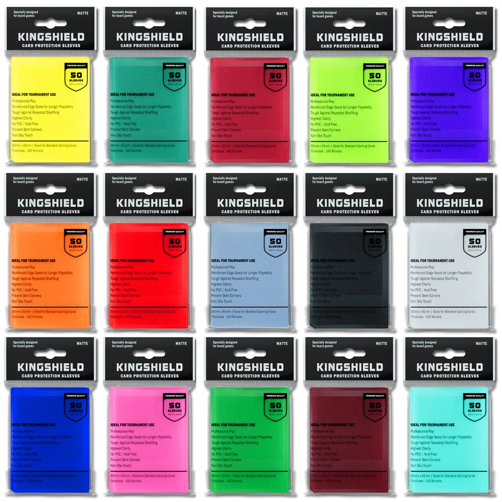 100PCS Matte Colorful Standard Size Card Sleeves TCG Trading Cards Protector Tarot Shield Board Games Cover PKM 66x91mm Beauty World Shop