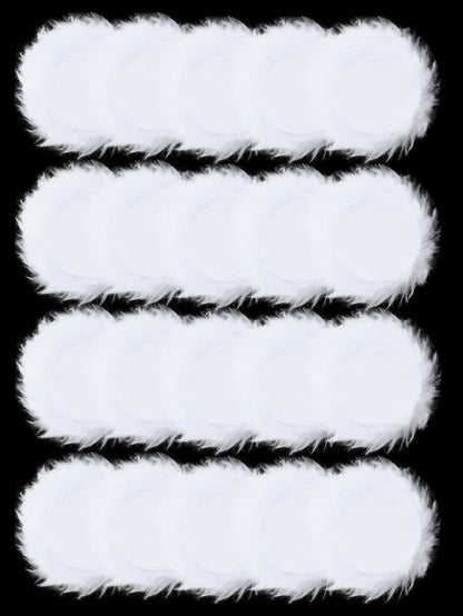 2-5-10-20Pcs Portable and Practical High-Grade White Round Powder Puff for Base and Fixing Makeup Beauty World Shop