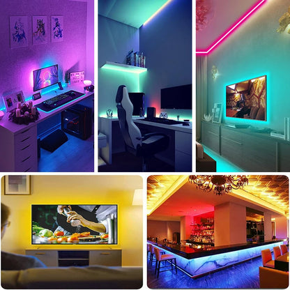 Led Strip Lights with 44 Key Remote Control 1m 5m 10m 20m RGB Tape Led Wall Room for Home Bedroom Party Decor TV Backlight Beauty World Shop