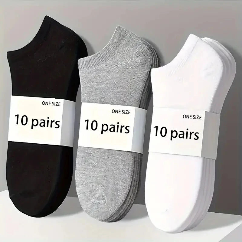 5/10-Pack Unisex Comfort-Fit Ankle Socks For All, Breathable & Lightweight - Ideal For Sports & Daily Wear Beauty World Shop