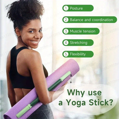 요가 근막 스틱 Yoga Fascia Stick 57cm Extended Muscle Relaxation Massage Roller Yoga Massage Stick for Leg Stretching and Release Fitn Beauty World Shop