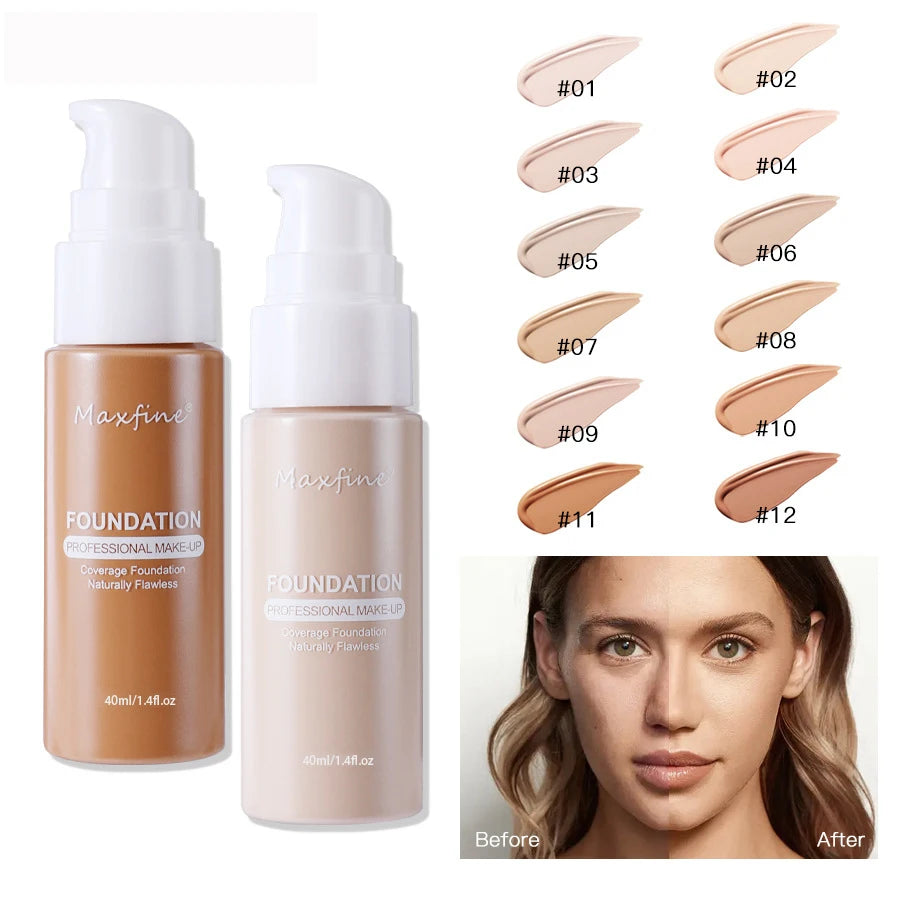 Liquid Foundation Effective Concealer Waterproof Sweat-resistant Makeup Professional Cosmetics Beauty World Shop