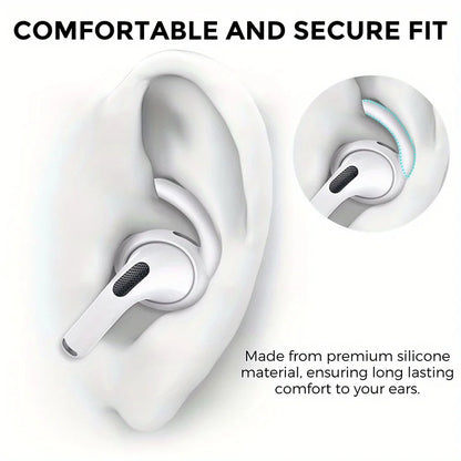 Anti-Slip Silicone Ear Hooks for AirPods Pro 2 | Soft Grip Sporty Eartips, Sweatproof Gym Running Workout Headphones Accessories