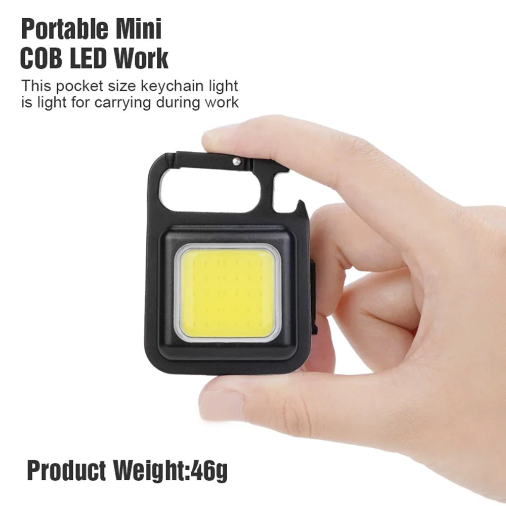 Mini Flashlight Keychain Carry LED Light Work High Power Flashlights Waterproof USB Charge Hard Lamp Outdoor Lighting Highlight Beauty World Shop