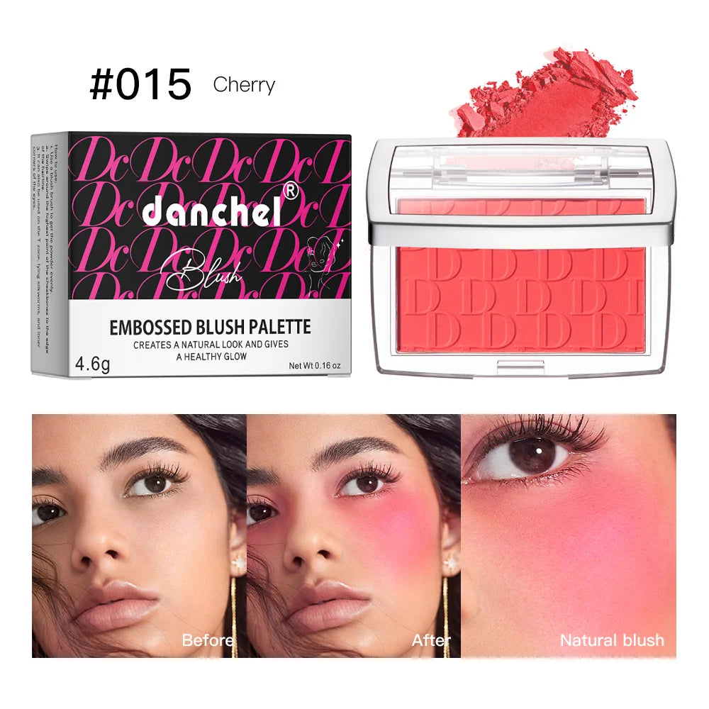 Face Blusher Matte Natural Cheek Tint Brighten Face Pink Red Face Contouring Cosmetics Blush Powder Soft Female Makeup Beauty World Shop