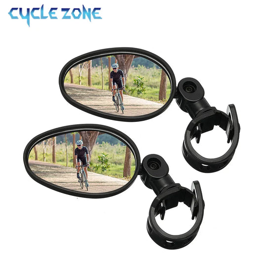 2PCS Bicycle Rearview Mirror 360 Degree Adjustable Rotatable Universal Cycling Handlebar Rear View Mirrors for MTB Road Bike Beauty World Shop