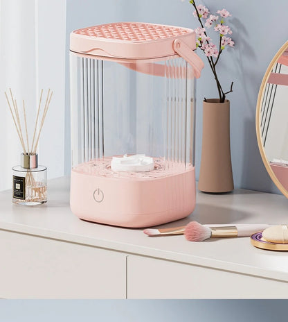 2025 New USB Electric Makeup Brush Cleaner Rechargeable Makeup Brushes Cleaning Tool Automatic Makeup Brush Cleaning Stand Devic