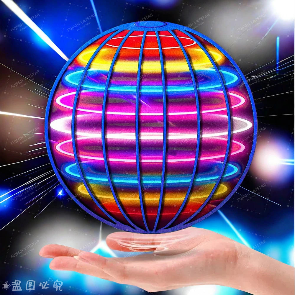 Flying Ball Children's Hand Controlled Color LED Cosmic Globe 360 ° Rotating Suspension Ball Suitable for Indoor and Outdoor Toy Beauty World Shop