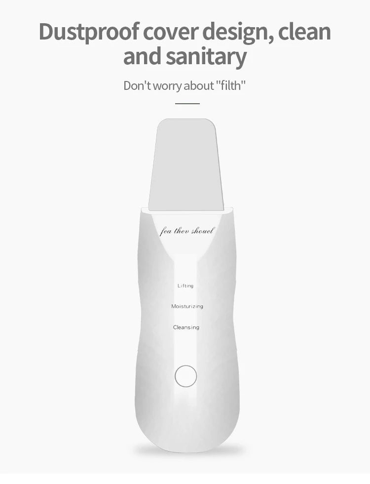 Deep Vibrate Skin Scrubber Facial Cleaner Shovel Spatula Not Ultrasonic Face ScrubberPeeling Blackhead Remover Facial Ma ssager Beauty World Shop