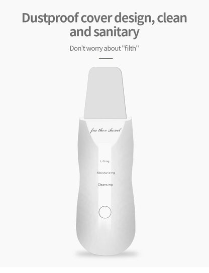 Deep Vibrate Skin Scrubber Facial Cleaner Shovel Spatula Not Ultrasonic Face ScrubberPeeling Blackhead Remover Facial Ma ssager Beauty World Shop