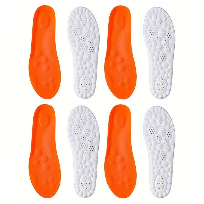 1Pair/2Pairs/4Pairs High Elasticity Latex Sport Insoles Soft Shoe Pads Arch Support Orthotic Insoles Breathable Deodorant Insole Beauty World Shop