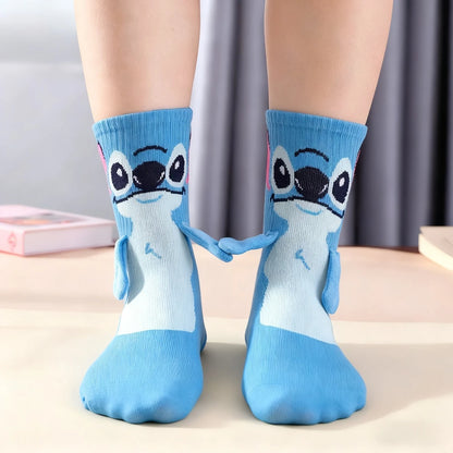 Disney Stitch Crew Socks Kawaii Soft Cotton Blend for Adults Kids Daily Wear Christmas Birthday Gift Beauty World Shop