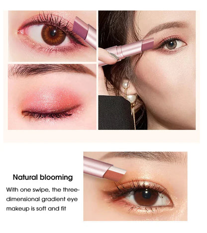 Gradient two-color eye shadow pen waterproof, sweat proof, not easy to smudge, pearlescent, fine shiny, lazy eye shadow s Beauty Trend Shop
