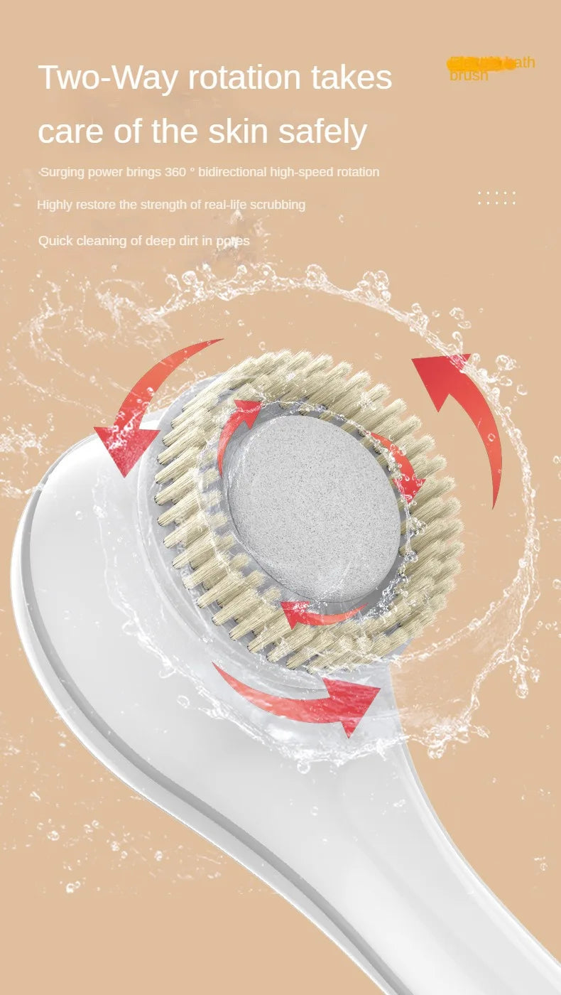 Electric Bath Brushes Bath and Body Works Silicone Body Scrubber Waterproof IPX7 Scrubber Brushes Back Long Handle Back Brushes