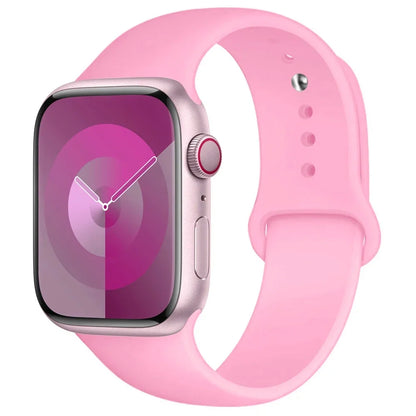 Silicone Band For Apple Watch strap 44mm 45mm 40mm 41mm 42-38mm 45 mm sport bracelet iwatch series 8 7 6 5 4 3 SE 9 Ultra 2 49mm Beauty World Shop
