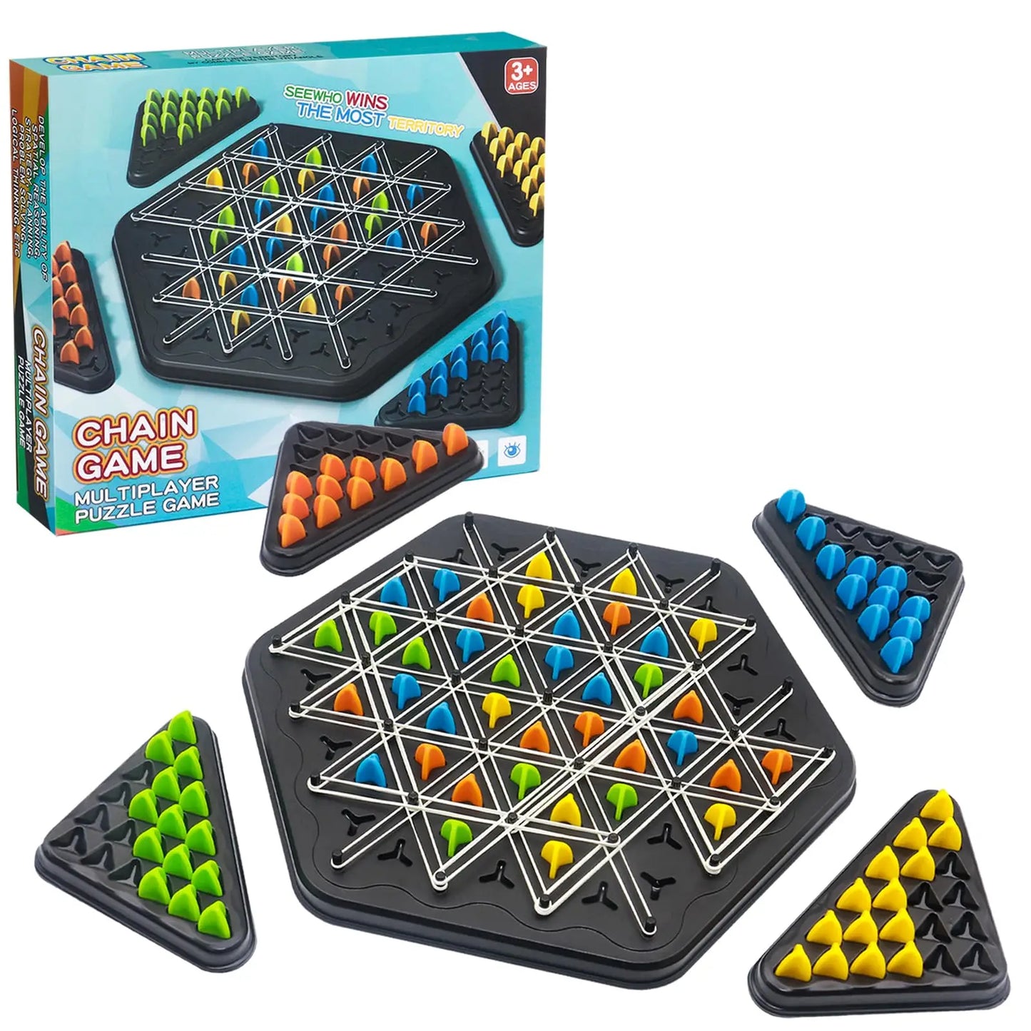 STEM Puzzle Toys for 3 Year Old Kids & Up, Triggle Game - Family Strategy Board Game (2 Players) Beauty World Shop