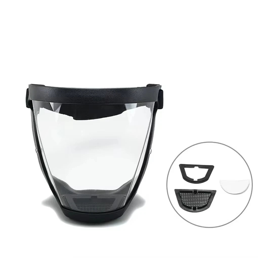 Full-Face Transparent Protection Mask with Adjustable Buckle - Reusable and Heat-Resistant Facial Shield for Safety in Work, Out Beauty World Shop