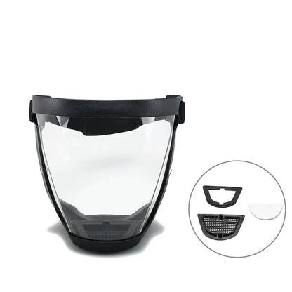 Full-Face Transparent Protection Mask with Adjustable Buckle - Reusable and Heat-Resistant Facial Shield for Safety in Work, Out Beauty World Shop