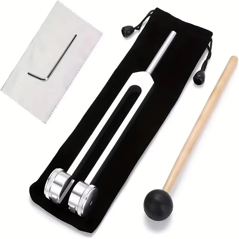 Miwayer Tuning Fork 528 Hz with Silicone Hammer and Cleaning Cloth Perfect Healing Musical Instrument for Stress Alleviation Beauty World Shop