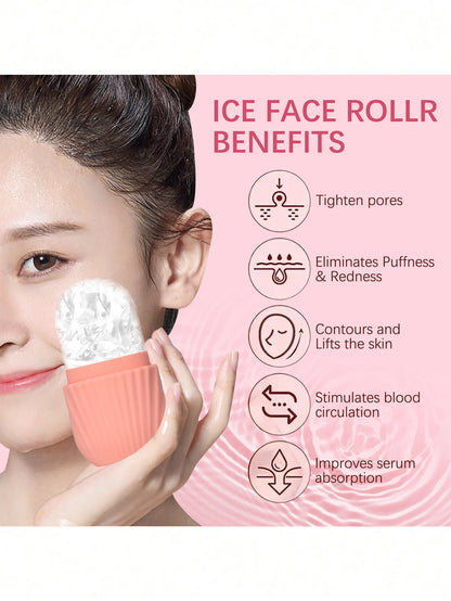 1pc，Silicone Ice Roller Massager for Face, Eyes - Natural Skin Care, Cooling and Eliminating Eye Bags, Reusable and Soothing Beauty World Shop
