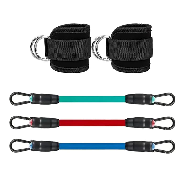 Ankle Straps Resistance Bands Set Fitness Workout Exercise Equipment Ankle Weight Yoga Elastic Fitness Band For Gym Man Woman Beauty World Shop