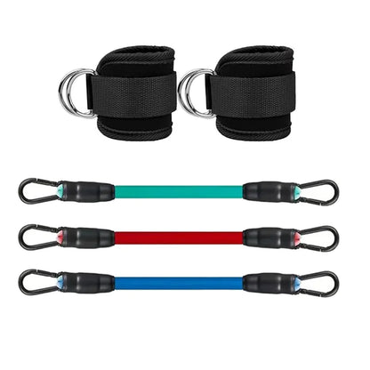 Ankle Straps Resistance Bands Set Fitness Workout Exercise Equipment Ankle Weight Yoga Elastic Fitness Band For Gym Man Woman Beauty World Shop
