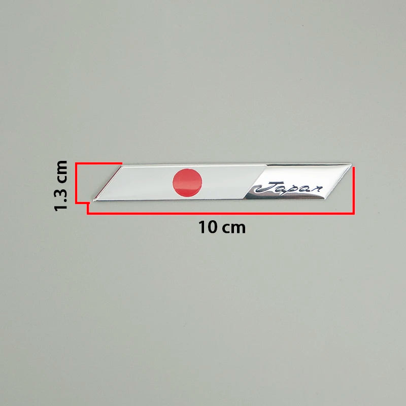 1pcs Metal Car Stickers Multi-style Japan National Flag Motorbike Universally self-adhesive Decoration Styling Emblem Beauty World Shop