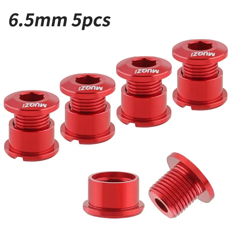 MUQZI 4/5PCS Chainring Bolts Single Double Chainring Screws Mountain Road MTB Bike Crank Bolts 6.5/8.5mm Beauty World Shop