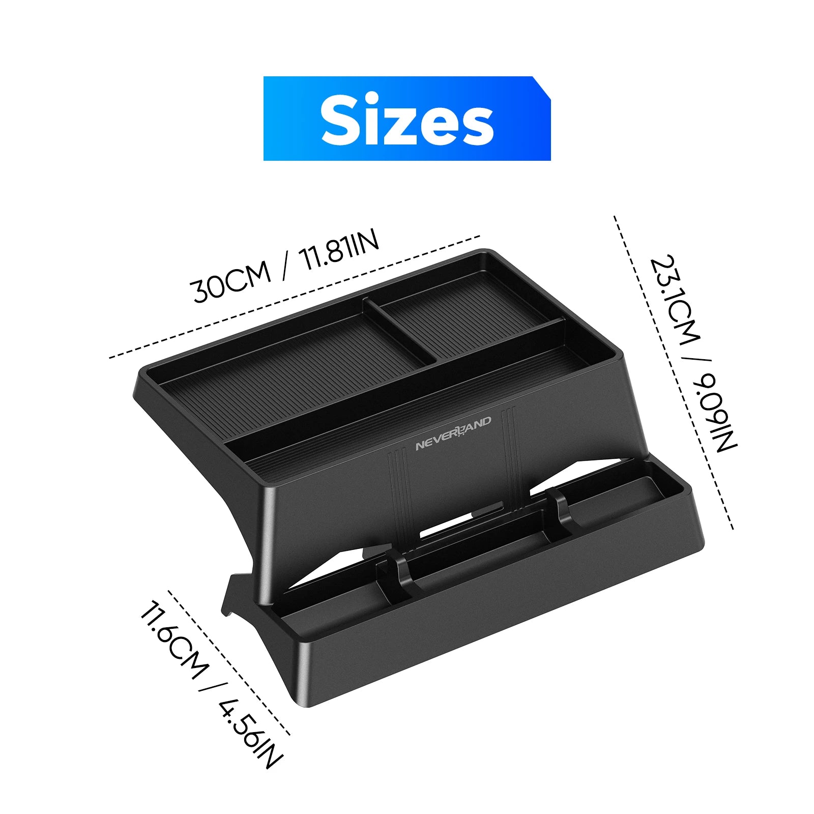 NEVERLAND Center Console Organizer, Behind Screen Storage Box for Tesla Cybertruck, Phone Holder Truck Accessories Beauty World Shop