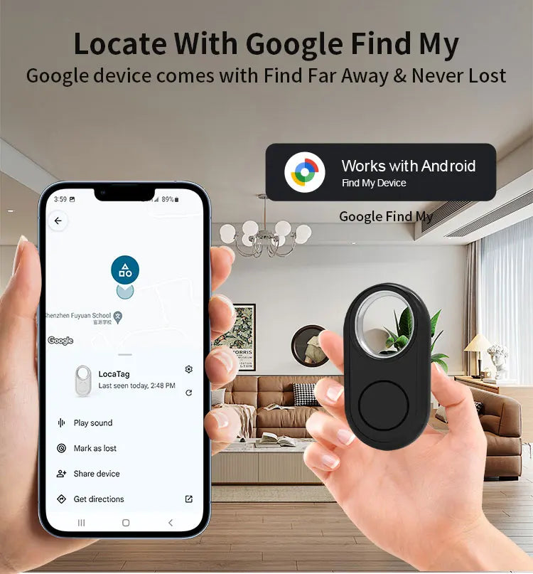 Long Distance Tracker for Samsung Device via Android Google Find Hub App Locator Finder Far Away Positioning Anti-lost Smart Tag Beauty World Shop