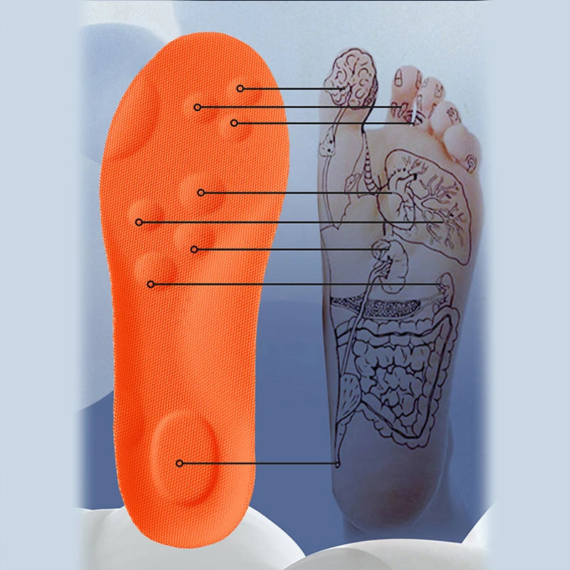 1/2/4pairs Latex Sport Insoles Soft High Elasticity Shoe Pads Orthotic Breathable Shock Absorption Cushion Arch Support Insole Beauty World Shop